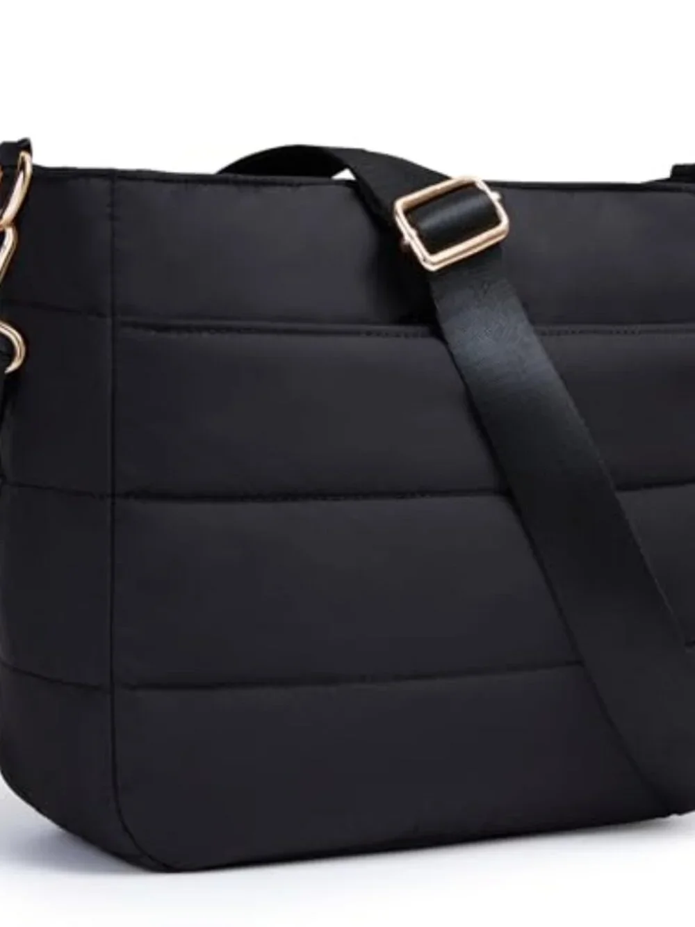 Lightweight Quilted Puffer Nylon Tote Hobo Crossbody Bag Shoulder Handbag Travel